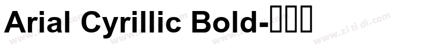 Arial Cyrillic Bold字体转换